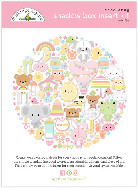 Doodlebug Design Shadow Box Insert Kit-Bundle Of Joy - DDSB7721