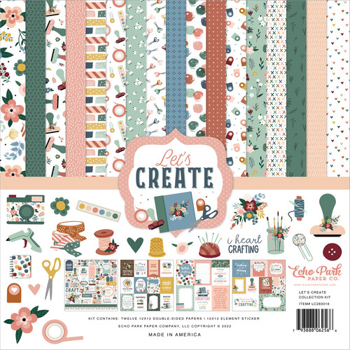 Echo Park Collection Kit 12"X12"-Let's Create LC283016 - 793888062566