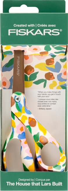 Fiskars Created With Fiskars Designer Scissors 8"-Playful Posies By House That Lars Built - 194542-1002 - 020335072671