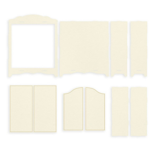 P13 Light Chipboard Decoration Base 12"X12"-Once Upon A Time, Magic Wardrobe P13ONC48