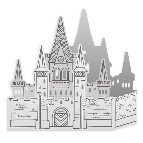 P13 Light Chipboard Decoration Base 8"X8"-Once Upon A Time, Castle - P13ONC50 P13 Light Chipboard Decoration Base 8"X8"-Once Upon A Time, Castle - P13ONC50