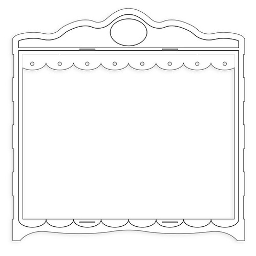 P13 Light Chipboard Decoration Base 12"X12"-Once Upon A Time, Mini Theatre - P13ONC49 P13 Light Chipboard Decoration Base 12"X12"-Once Upon A Time, Mini Theatre - P13ONC49