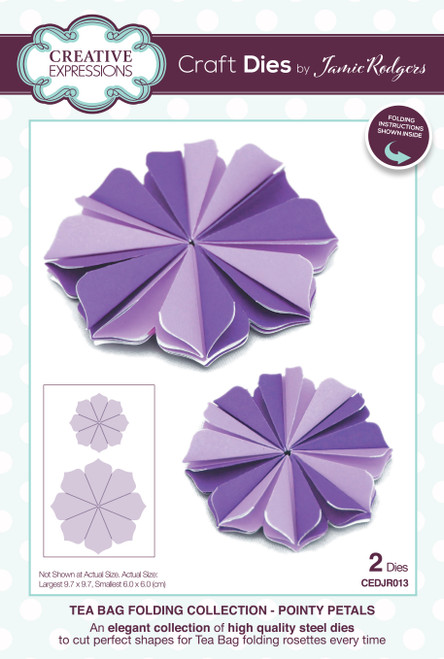 Creative Expressions Craft Dies By Jamie Rodgers-Tea Bag Folding Pointy Petals CEDJR013