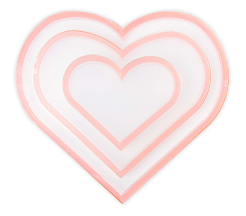 Sizzix Making Essentials Shaker Panes-Hearts 1.5"/2.5"/3.5", 3/Pkg 665451