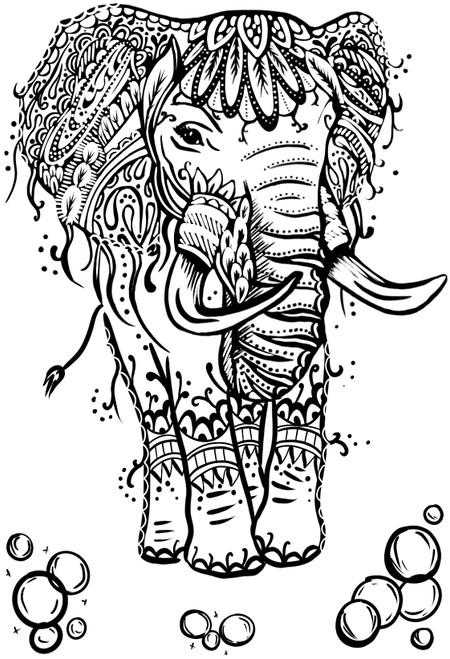 Creative Expressions Designer Boutique Clear Stamp 6"X4"-Doodle Elephant UMSDB100