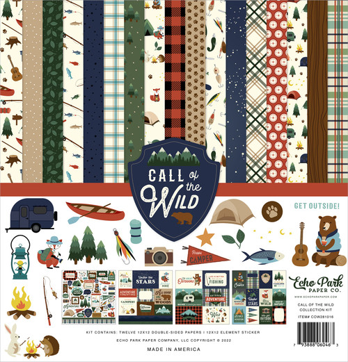 Echo Park Collection Kit 12"X12"-Call Of The Wild - OW281016 - 793888060463 Echo Park Collection Kit 12"X12"-Call Of The Wild - OW281016 - 793888060463