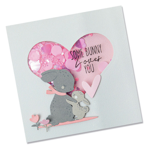 Sizzix Framelits Die & Stamp Set By Olivia Rose 8/Pkg-Bunny Love -665653