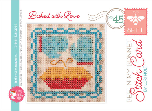It's Sew Emma Stitch Cards 4/Pkg-Bee In My Bonnet Set L -ISE463