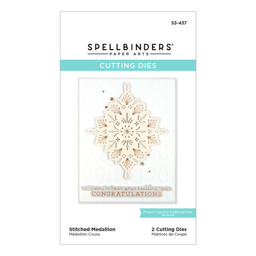 Spellbinders Etched Dies-Spring Into Stitching Stitched Medallion S3437 - 812062036671