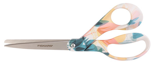 Fiskars Premier Bent Fashion Deco Scissors 8"-Abstract Painting 194512FD