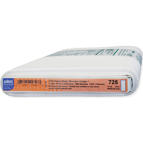 Pellon Wonder-Under Heavy-Duty Fusible Web-White 17"X25yd - 725 - 075269043433