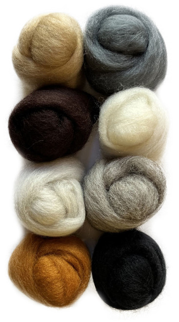 Wistyria Editions Wool Roving 15" .25oz 8/Pkg-Furry Friends - WR-892 Wistyria Editions Wool Roving 15" .25oz 8/Pkg-Furry Friends - WR-892