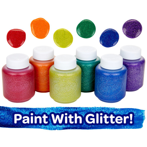 Crayola Washable Kids Paint 2oz 6/Pkg-Glitter - 54-2400 Crayola Washable Kids Paint 2oz 6/Pkg-Glitter - 54-2400