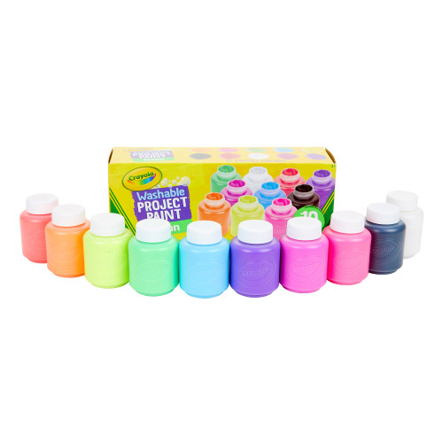 Crayola Washable Kids Paint 2oz 10/Pkg-Neon - 54-2390 Crayola Washable Kids Paint 2oz 10/Pkg-Neon - 54-2390