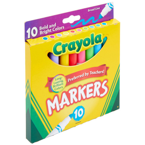Crayola Broad Line Markers-Assorted Colors 10/Pkg - 58-7725