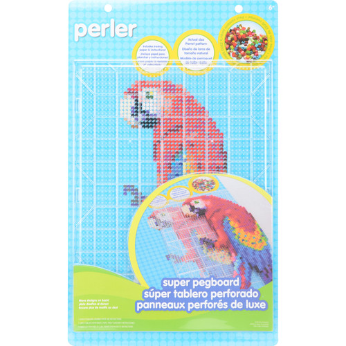 Perler Super Pegboard 1/Pkg-Rectangle Clear 80-30105