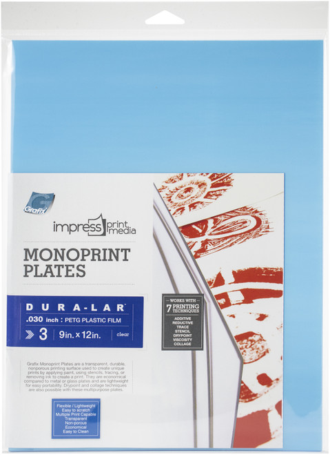 Grafix Impress Monoprint Plates 3/Pkg-9"X12" - K30DC912 - 096701144501