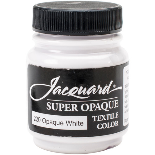 Jacquard Textile Color Fabric Paint 2.25oz-Super Opaque White JAC1220 - 743772122005