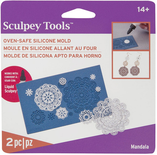 Sculpey Tools Oven-Safe Silicone Mold-Mandala APML-49 - 715891135433