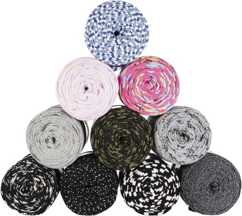 Hoooked Zpagetti Yarn Set 10/Skeins-Print Mix-Printed Colored Yarn - ZP001-PRINT Hoooked Zpagetti Yarn Set 10/Skeins-Print Mix-Printed Colored Yarn - ZP001-PRINT