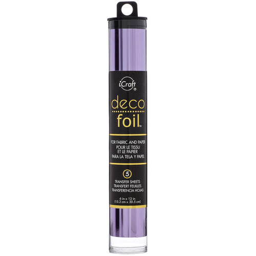 3 Pack - iCraft Deco Foil Transfer Sheets 6"X12" 5/Pkg-Lilac - DF6X12-51275 - 000943512752