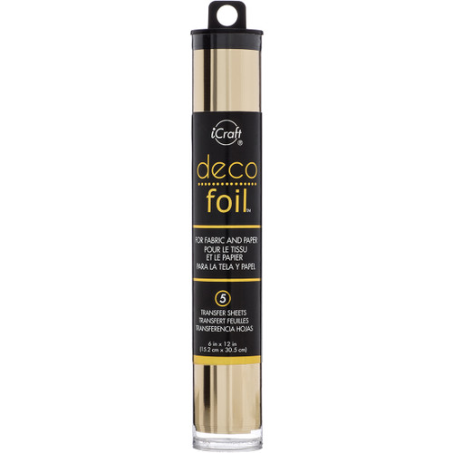 3 Pack - iCraft Deco Foil Transfer Sheets 6"X12" 5/Pkg-Champagne - DF6X12-51235 - 000943512356