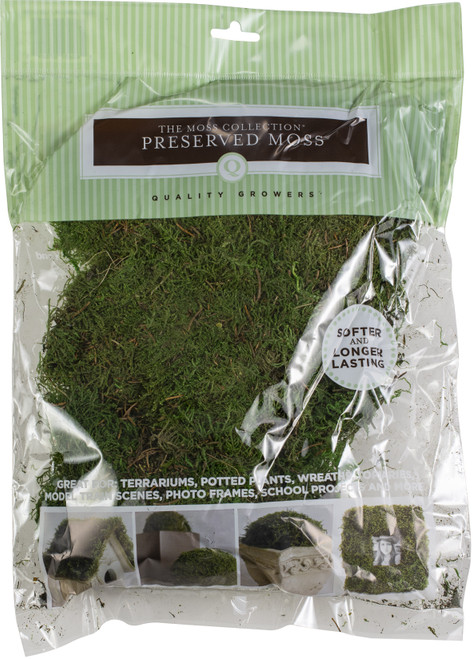 3 Pack - Quality Growers Preserved Sheet Moss-112.5 Cubic Inches - QG1471 - 740657070291