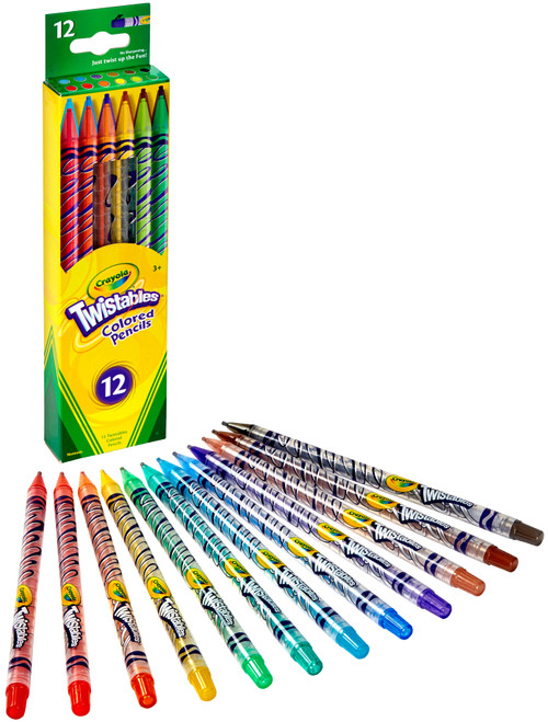 3 Pack Crayola Twistables Colored Pencils-12/Pkg Long 68-7408