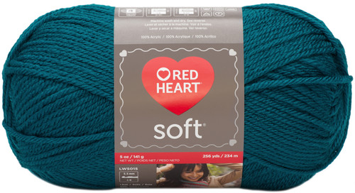 3 Pack - Red Heart Soft Yarn-Teal - E728-9518 - 073650771491
