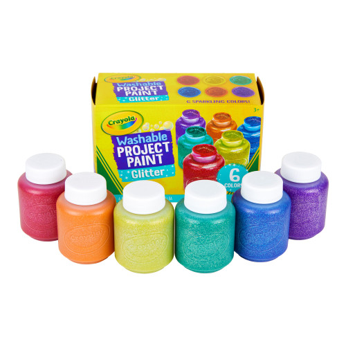 2 Pack - Crayola Washable Kids Paint 2oz 6/Pkg-Glitter - 54-2400 2 Pack - Crayola Washable Kids Paint 2oz 6/Pkg-Glitter - 54-2400