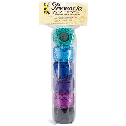 Presencia America Perle Cotton Balls Sampler 77yd-Moon Glow 6/Pkg 81608MOO - 432002168189