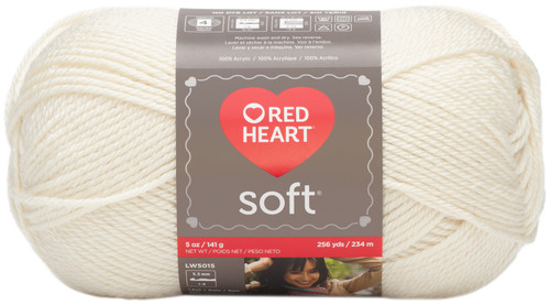 3 Pack - Red Heart Soft Yarn-Off White - E728-4601 - 073650785016
