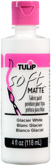 3 Pack Tulip Soft Fabric Paint 4oz-Matte Glacier White -TSFP-20403