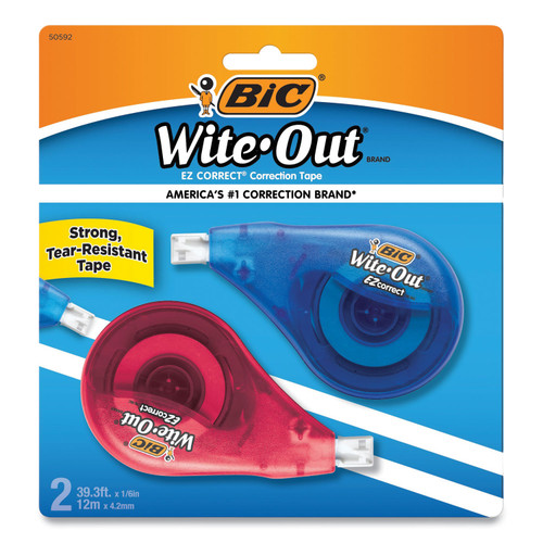 2 Pack BIC Wite-Out EZ Correction Tape 2/Pkg-0.167"X39.3' -WOTAPP21 - 070330505926