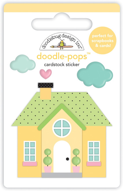 6 Pack Doodlebug Doodle-Pops 3D Stickers-Cozy Cottage DP7355 - 842715073555
