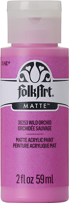 6 Pack Folkart Matte Acrylic Paint 2oz-Wild Orchid FA-36253 - 028995362538