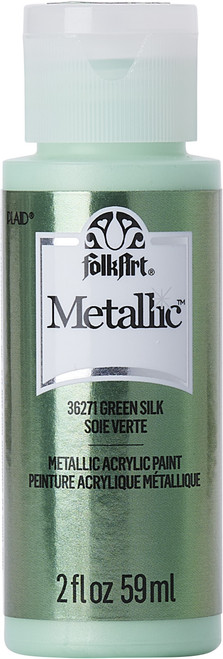 6 Pack - FolkArt Metallic Acrylic Paint 2oz-Green Silk - SM-36271 - 028995362712