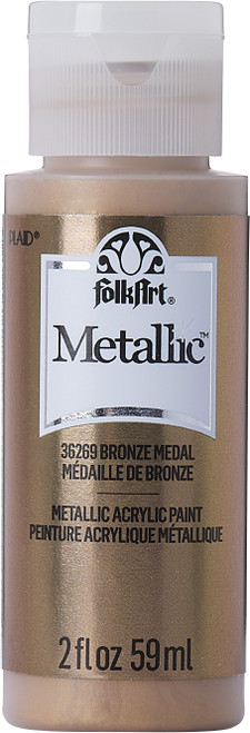 6 Pack FolkArt Metallic Acrylic Paint 2oz-Bronze Metal SM-36269 - 028995362699