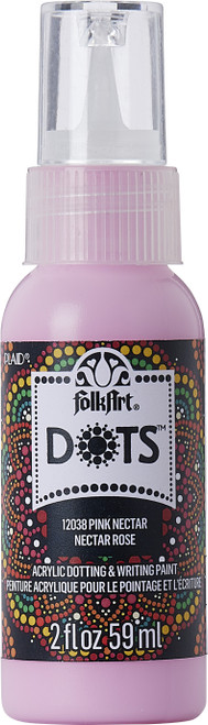 3 Pack - Folkart Dots Acrylic Paint 2oz-Pink Nectar - FADOT2OZ-12038 - 028995120381 3 Pack - Folkart Dots Acrylic Paint 2oz-Pink Nectar - FADOT2OZ-12038 - 028995120381