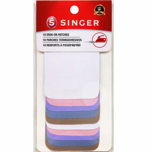 3 Pack Singer Iron-on Twill Patches 2"X3" 10/Pkg-Pastel 00013 - 071081000135