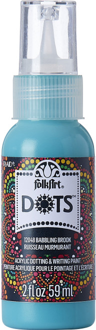 3 Pack - Folkart Dots Acrylic Paint 2oz-Babbling Brook - FADOT2OZ-12048 - 028995120480