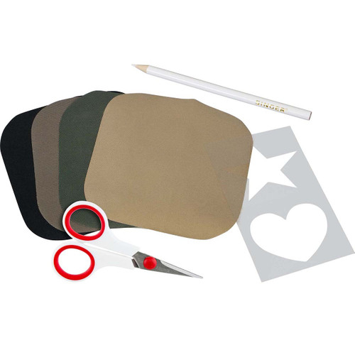 3 Pack - SINGER Iron-on Twill Patches 5"X5" 4/Pkg-Dark - 00017 3 Pack - SINGER Iron-on Twill Patches 5"X5" 4/Pkg-Dark - 00017