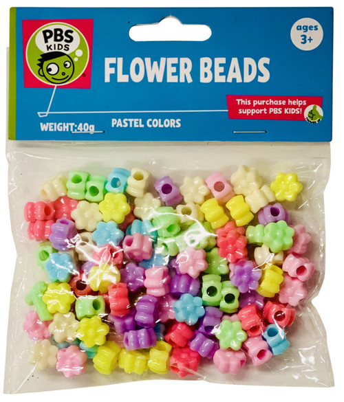 12 Pack Craft For Kids Imports Beads-White Cubes With Flower -PBSBDS-12 - 812419010347
