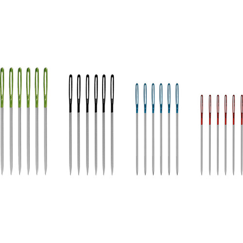 6 Pack - SINGER Chenille Color Eye Needles 24/Pkg-Sizes 20, 22, 24 And 26 - 01789 6 Pack - SINGER Chenille Color Eye Needles 24/Pkg-Sizes 20, 22, 24 And 26 - 01789