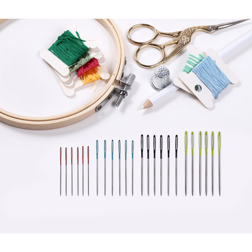 6 Pack - SINGER Chenille Color Eye Needles 24/Pkg-Sizes 20, 22, 24 And 26 - 01789 6 Pack - SINGER Chenille Color Eye Needles 24/Pkg-Sizes 20, 22, 24 And 26 - 01789