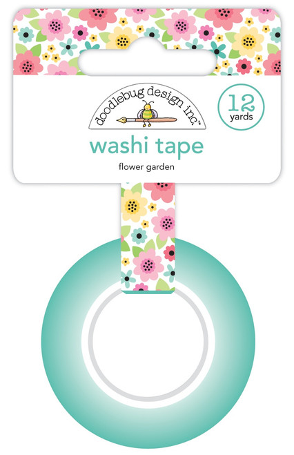 3 Pack Doodlebug Washi Tape 15mmX12yd-Flower Garden WT7345 - 842715073456