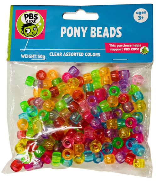 12 Pack Craft For Kids Imports Beads-Pony Beads Clear Assorted Colors PBSBDS-8 - 812419010385
