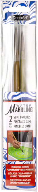 3 Pack DecoArt Water Marbling Sumi Brushes 2/Pkg-DABK44 - 766218135933