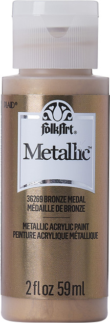 FolkArt Metallic Acrylic Paint 2oz-Bronze Metal SM-36269 - 028995362699