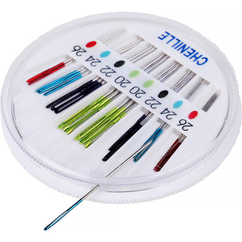 Singer Chenille Color Eye Needles 24/Pkg-Sizes 20, 22, 24 And 26 01789